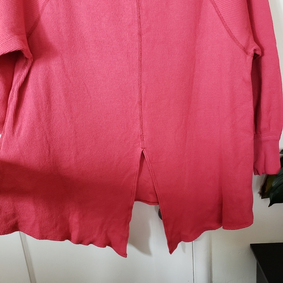 We The Free Free People Amelia Waffle Knit Oversized Thermal Top - Picture 9 of 9